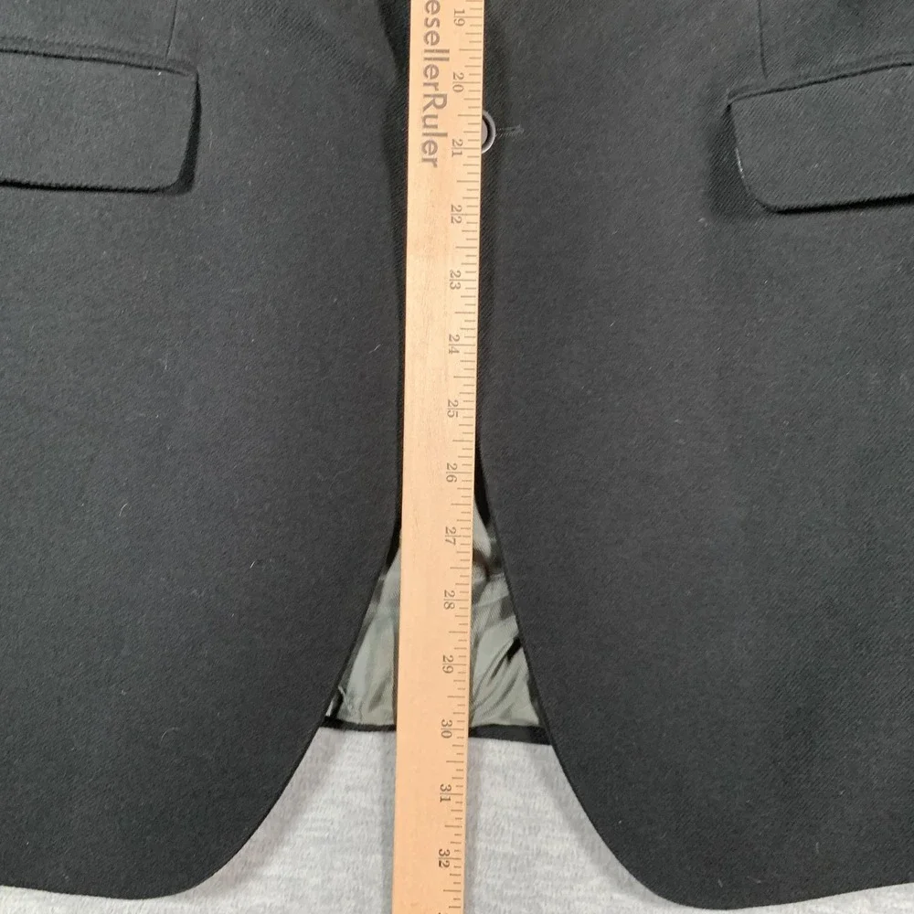 Banana Republic Blazer Mens 42L‎ Black Cotton Stretch Sport Coat 3 Button Lined